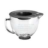 5 Quart Tilt-Head Glass Bowl with Measurement Markings and Lid