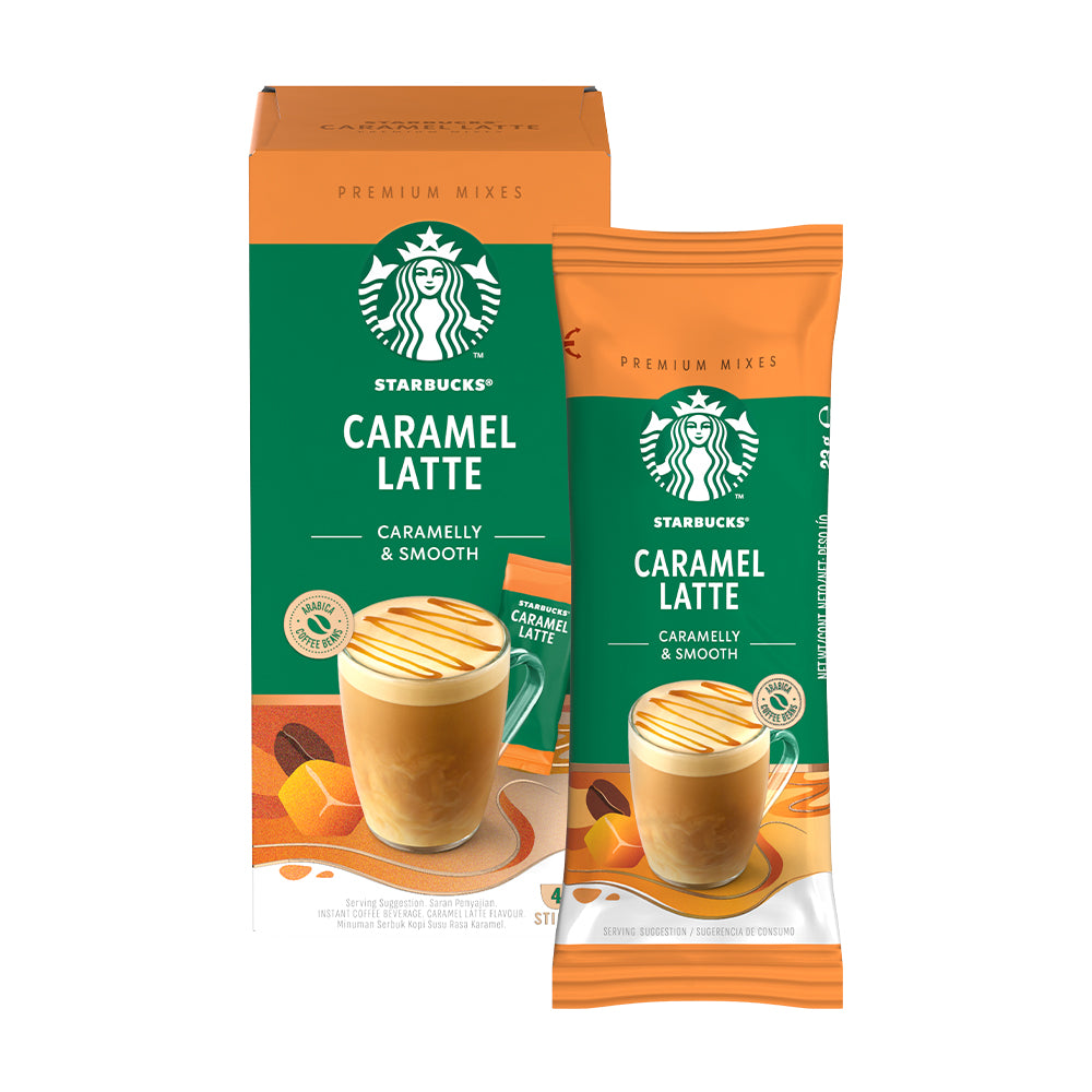 Starbucks® Caramel Latte Premium Instant Coffee (4 Sticks Per Box)