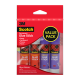 3M Scotch Permanent Adhesive Purple & White Glue Stick - Multipurpose Child Safe Home Office Stationary Glue (8g/15g)
