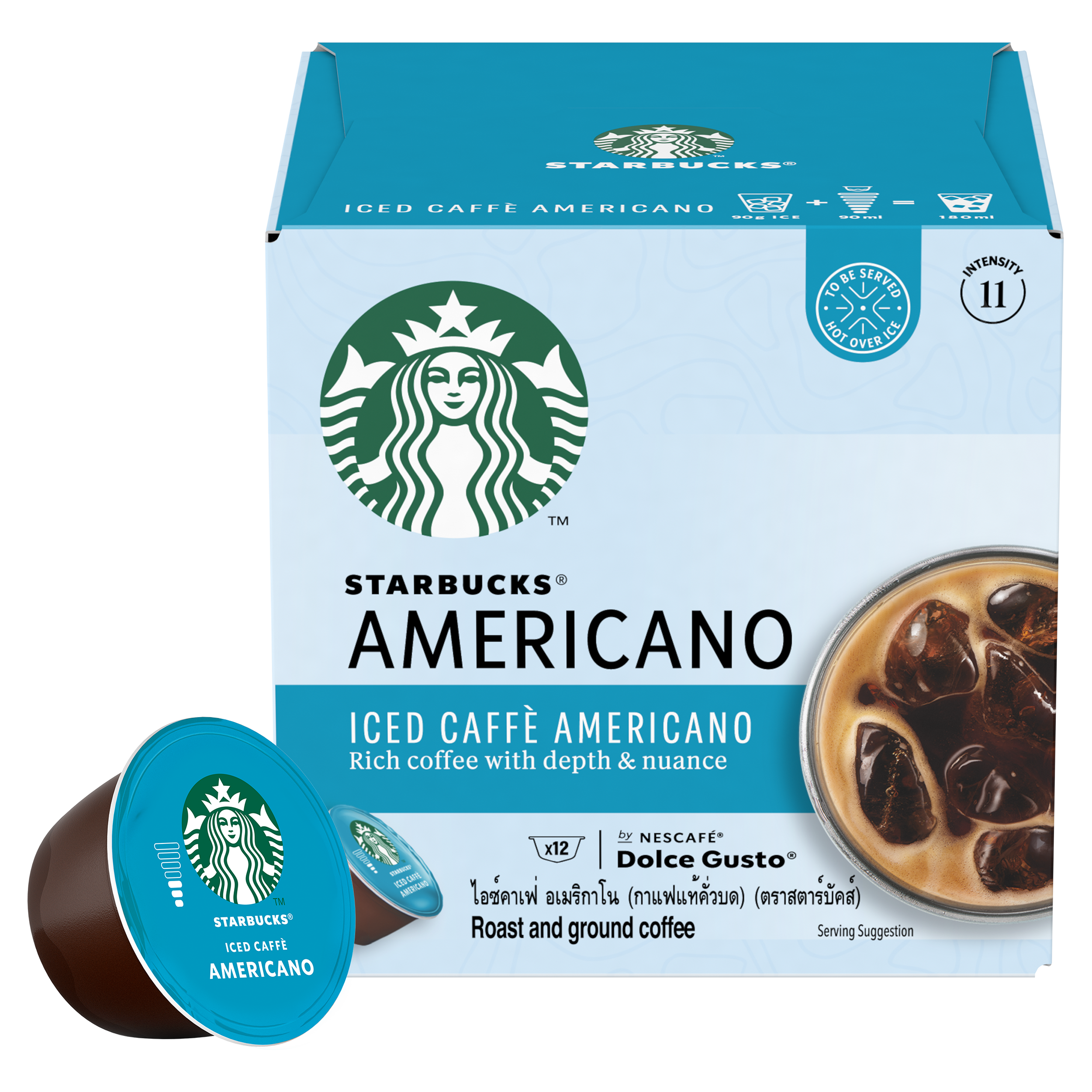 Starbucks® Iced Caffé Americano By NESCAFÉ® Dolce Gusto® (12 Capsules Per Box)