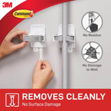 3M Command Wall Mounted Mop Holder/Broom Gripper - Storage Organizer w/ Strong Adhesive (Holds up to 1.8kg) [2pc/pck]