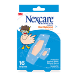 3M Nexcare Clear Waterproof Assorted Bandages - Protect Cuts, Scrapes and Blisters Prevent Infection (16 Pcs/Pack)
