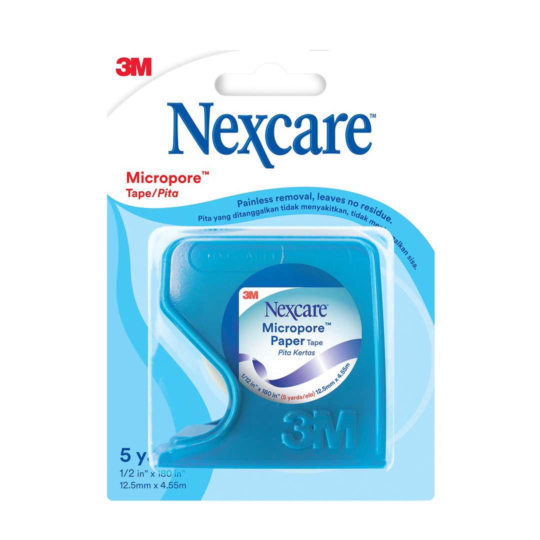 3M Nexcare Micropore Surgical Tape 1/2 inch - Hypoallergenic Non Irritating Breathable First Aid Tape (12.5mm x 4.55m)