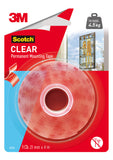 3M Scotch Clear Permanent Mounting Multipurpose Decorative Double-sided Acrylic Foam Tape (21mm X 4m) (1 Roll)