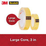 3M Scotch 530 Transparent Cellulose General Use Home Office Stationary Light Duty Tape (24mm x 66m x 1 Roll) (3" Core)