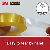 3M Scotch 530 Transparent Cellulose General Use Home Office Stationary Light Duty Tape (18mm x 66m x 1 Roll) (3" Core)