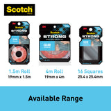 3M Scotch Clear Double-Sided Permanent Mounting Multipurpose Function & Usage Acrylic Foam Tape (19mm X 4m) (1 Roll)
