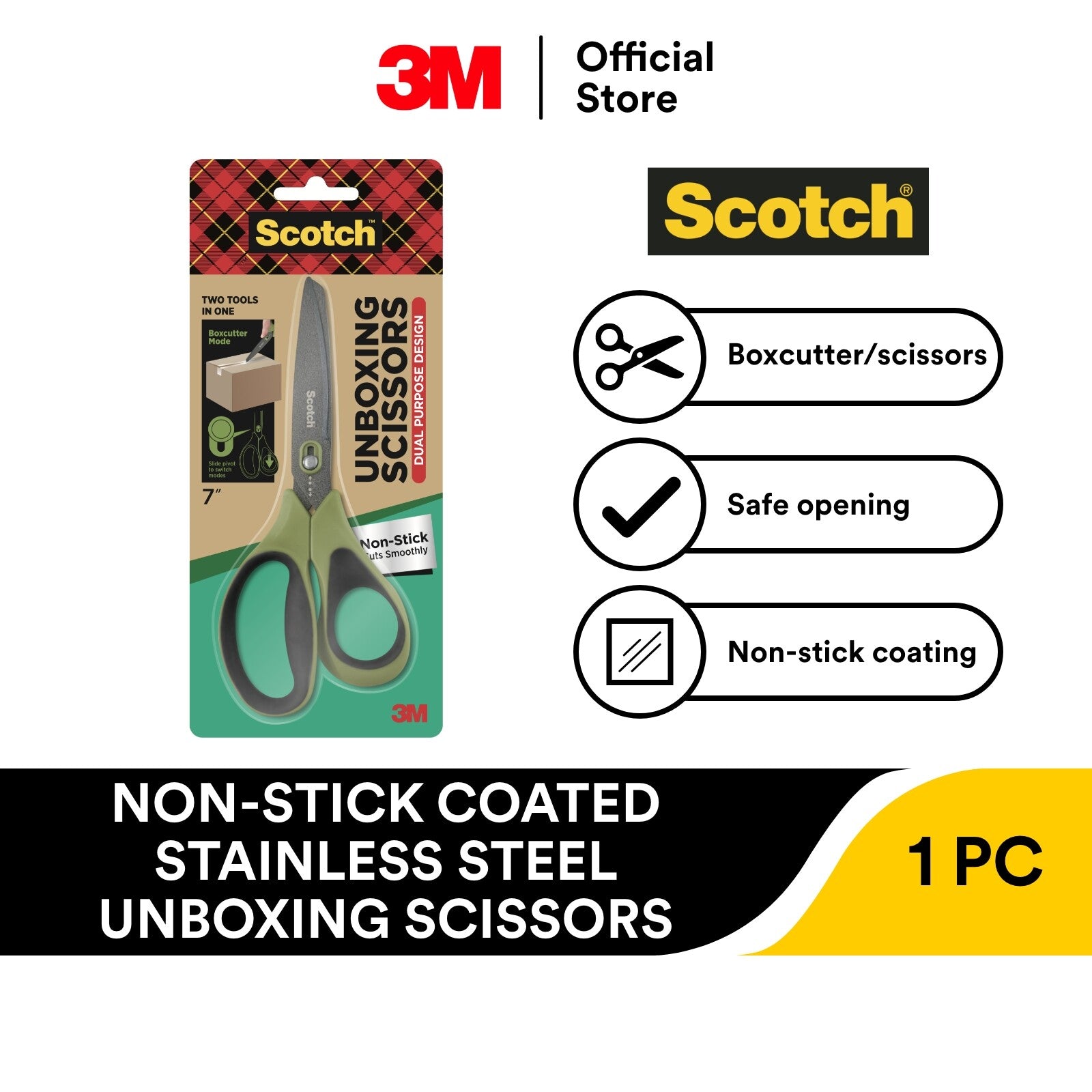 3M Scotch Non-Stick Unboxing Scissors