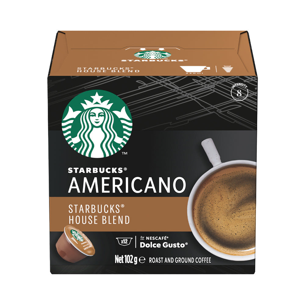 Starbucks® House Blend Americano By Nescafe® Dolce Gusto (12 Capsules Per Box)