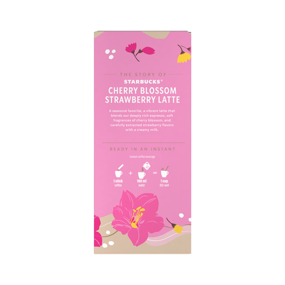 Starbucks® Cherry Blossom Strawberry Latte Premium Instant Coffee (4 Sticks Per Box)