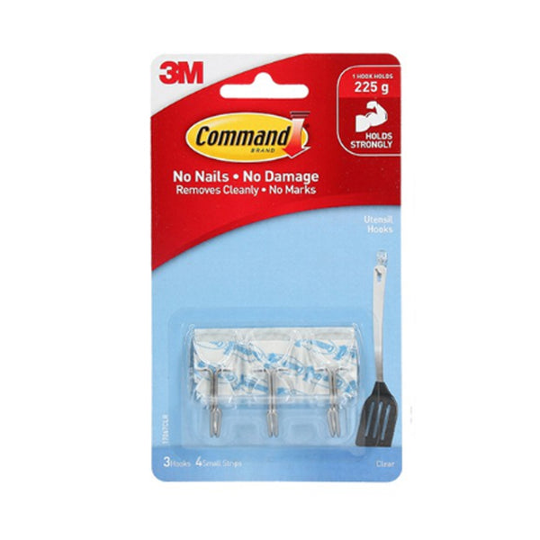 3M Command Clear Small Wire Hooks - Damage Free Removable Strong Adhes –  Visionary Solutions Sdn Bhd
