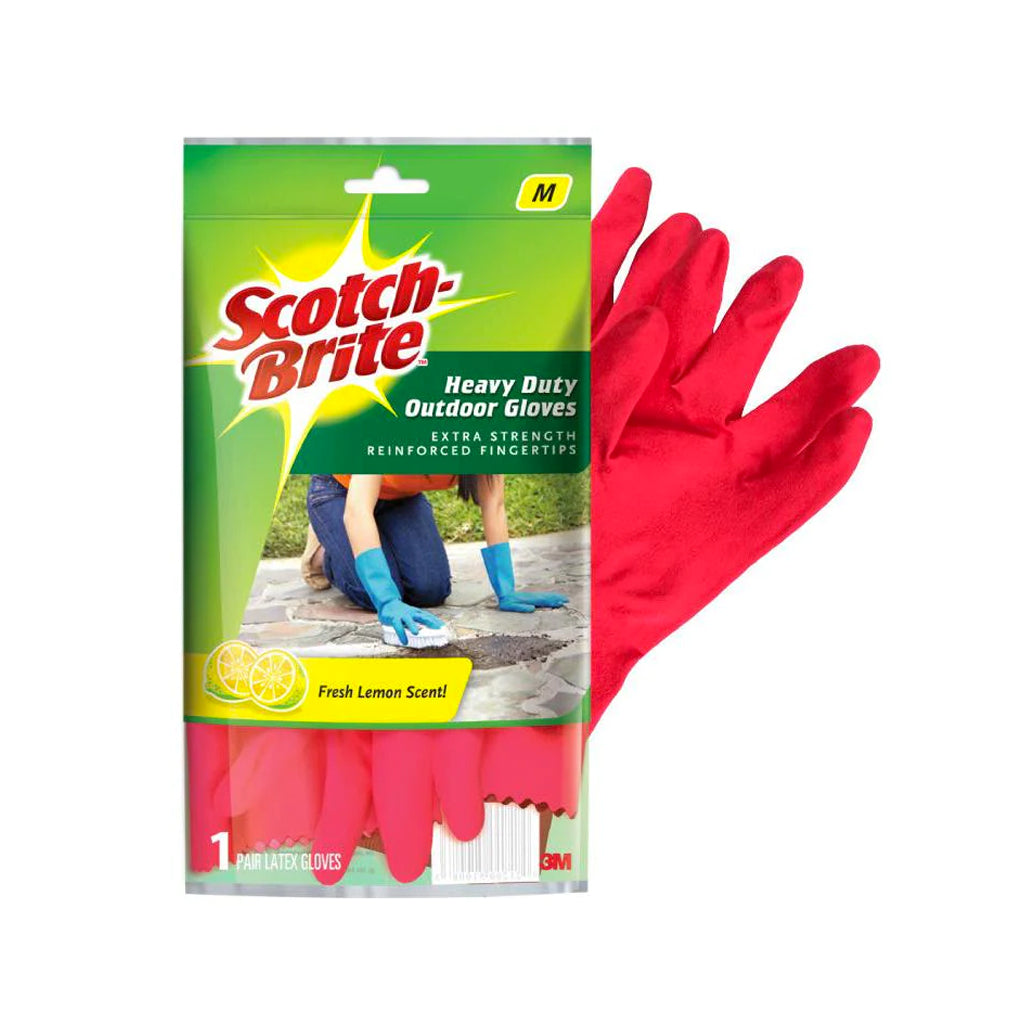 3M Scotch Brite Heavy Duty Outdoor Protection Gloves - Multipurpose Thick Chemical Resistance Gloves (1 Pc/Pack)