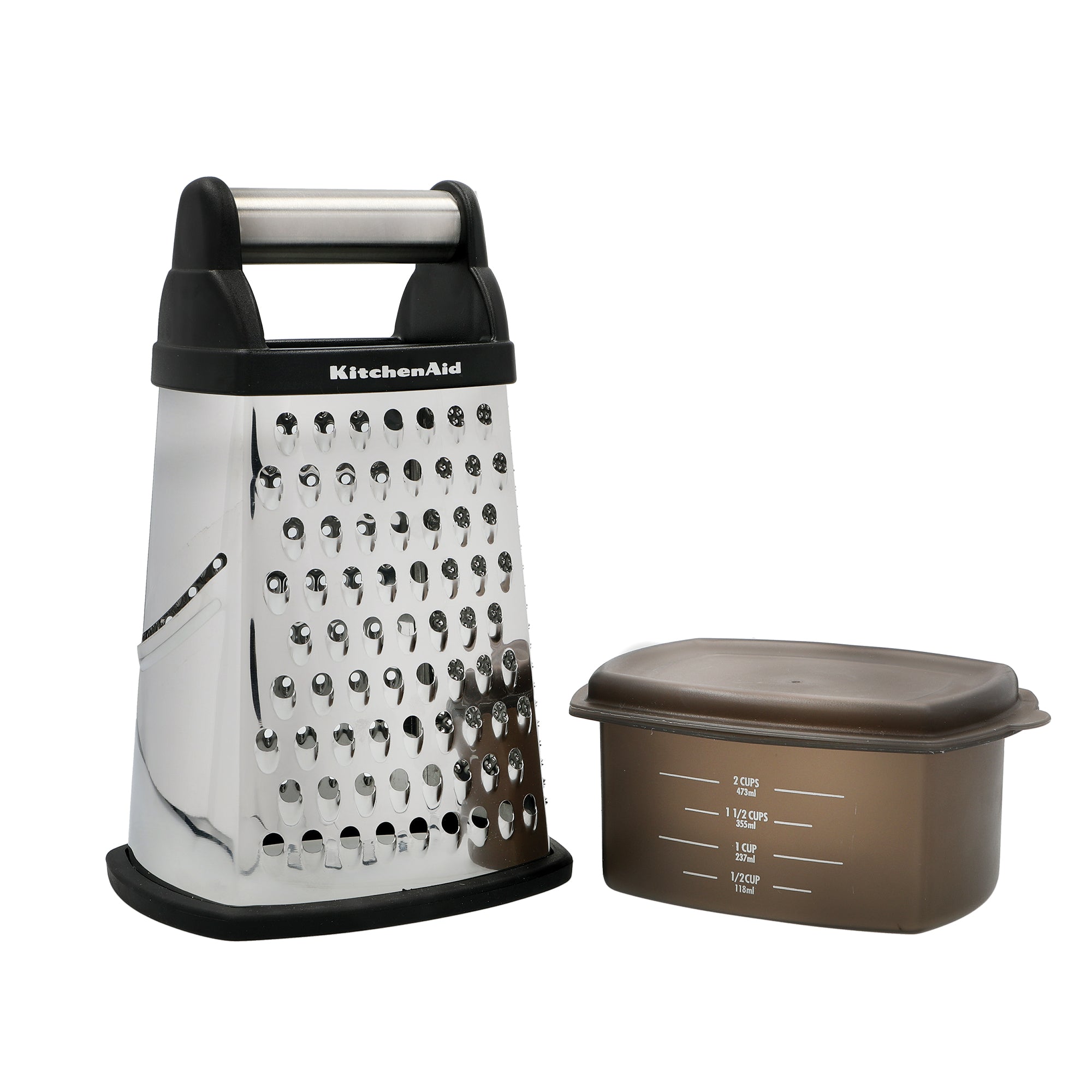 Box Grater Black with Container
