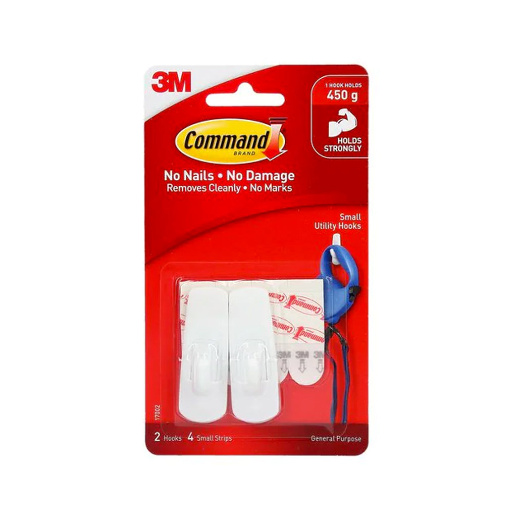 3M Command Small Utility Hooks Damage Free Removable w/ Strong