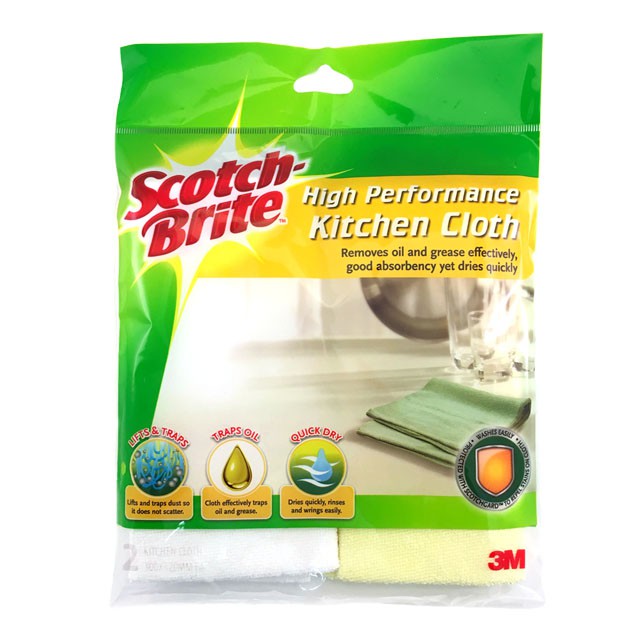 3M Scotch Brite Microfiber Kitchen Cloth (2 Pcs/Pack)